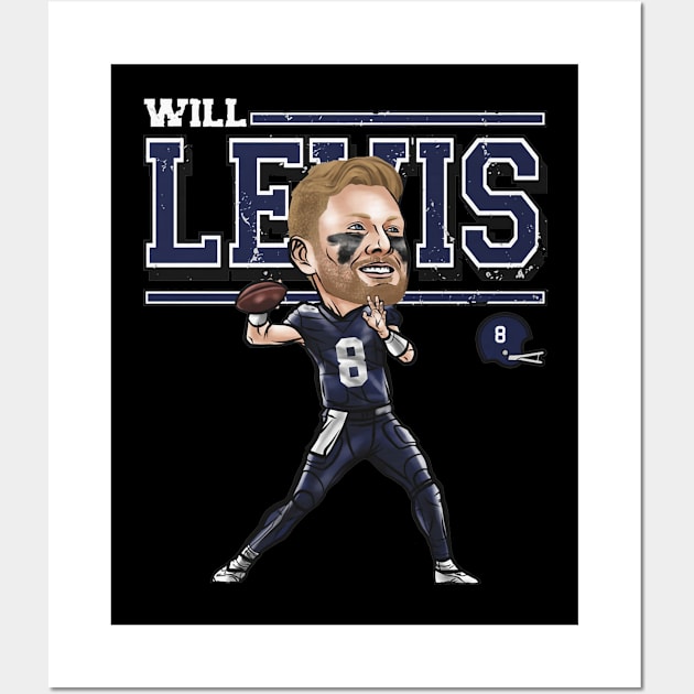 Will Levis Tennessee Cartoon Wall Art by danlintonpro